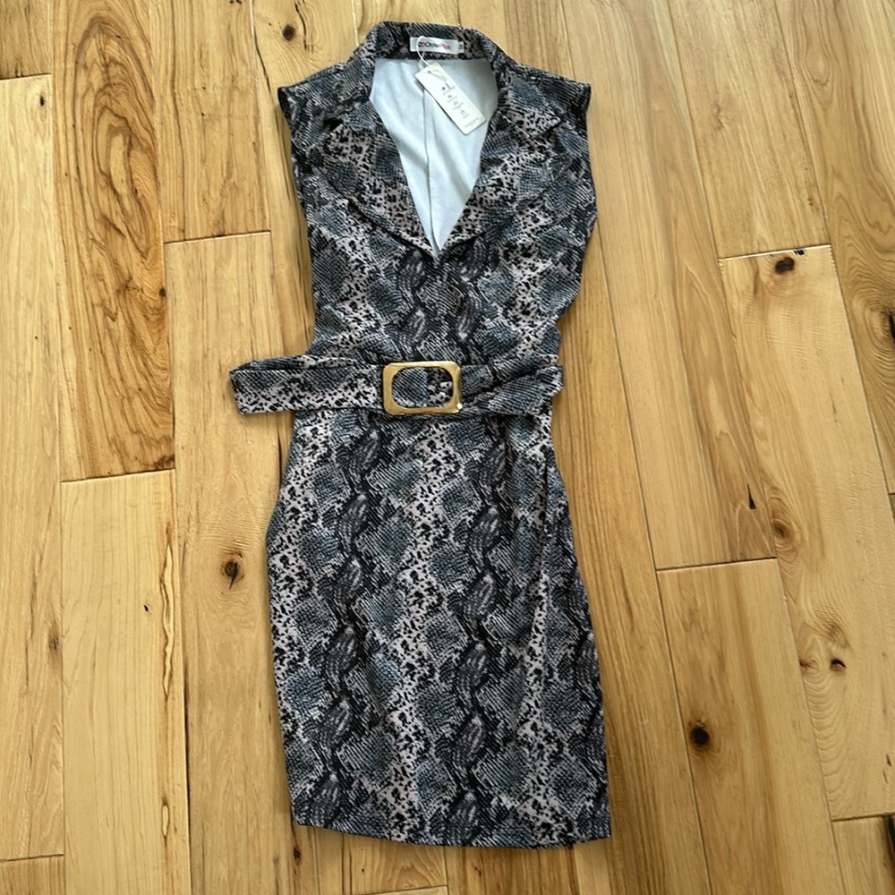Snakeskin print dress